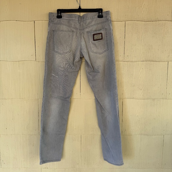 Dolce & Gabbana Men's Ecru Sand/Gray Slim Jeans - Picture 6 of 8